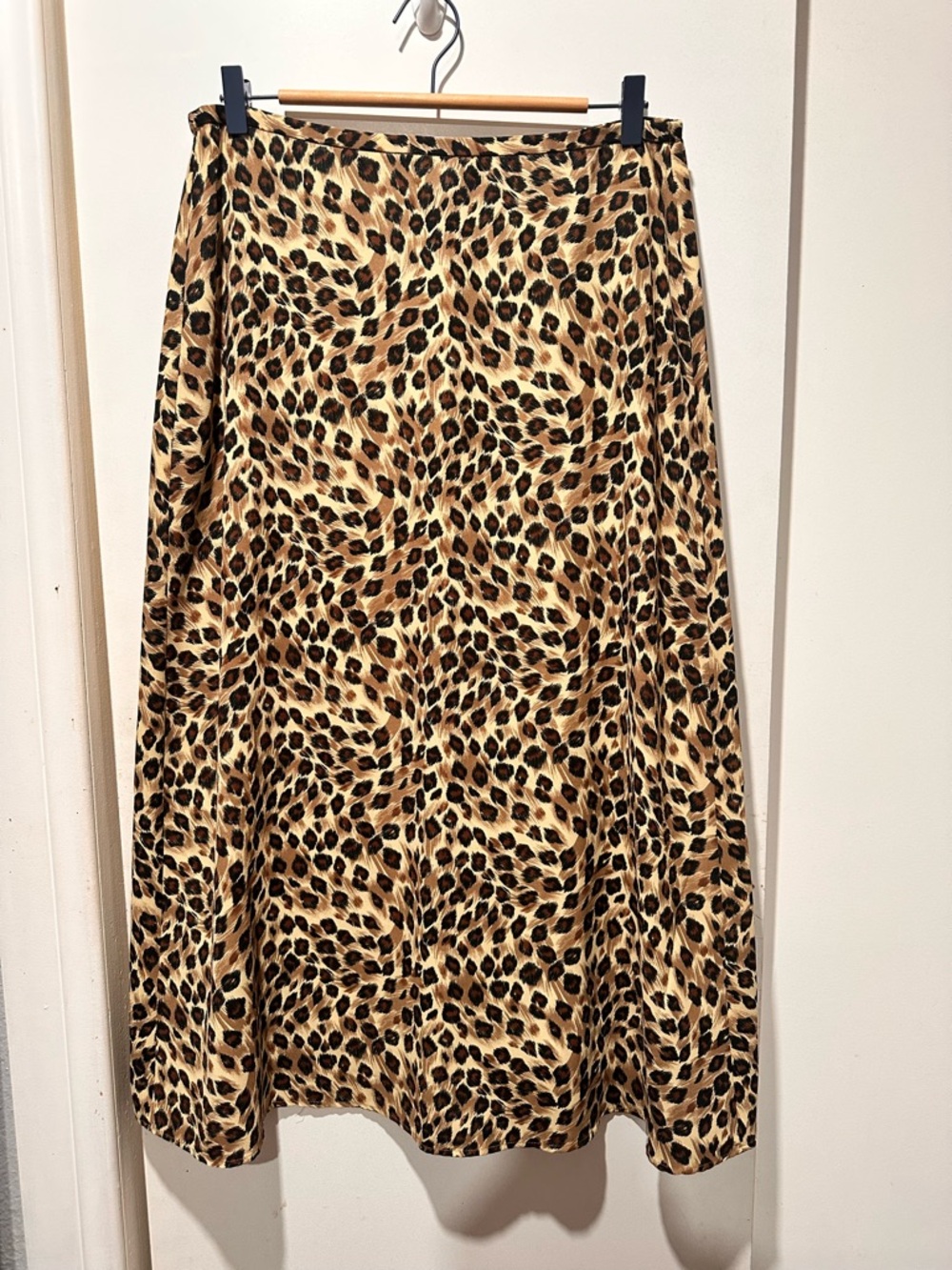Leopard Print A-Line Women's Skirt - Tan/Black